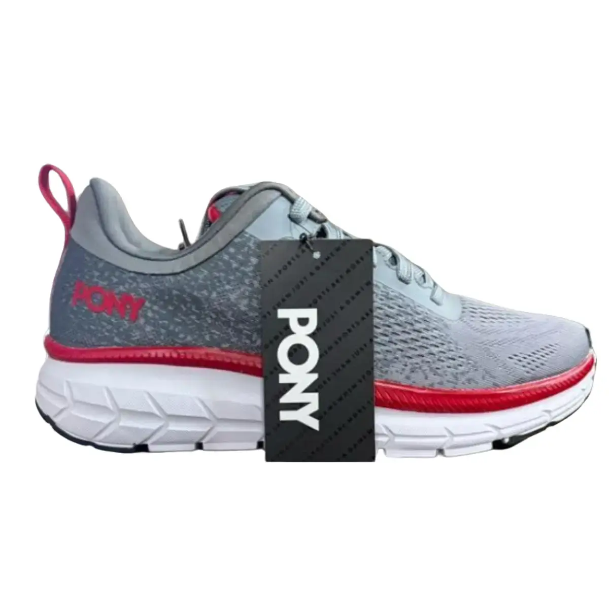 Pony Grey Charcoal Red Women's Fashion Shoes New