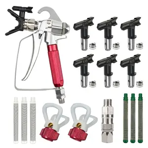 Airless Paint Sprayer Gun Set, Pro Finish Nozzle Kit with Anti-Clog Filters for Beginner & Professional Painters