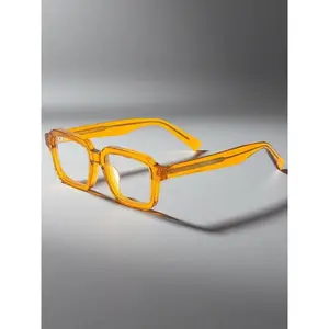 Caterside vintage acetate square-frame glasses—lightweight, durable unisex eyewear for all seasons; suitable for casual outdoor sports, beach cycling, and music festivals.