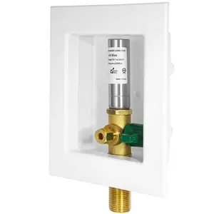 1/2" Sweat Inlet, Ice Maker Outlet Box, with Stainless Steel Hammer Arrestor