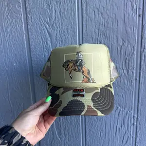 Square dust cowboy Trucker hat