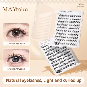 MAYtobe Lash Clusters Wispy Eyelash Clusters 60-120Pcs Lashes Individual, Soft Comfortable, Natural Style, DIY Eyelash Extensions, C Curl