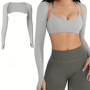 Summer Outdoor Cool Shoulder Sleeve Cover, Thumb Hole Long Sleeve Sports Sleeve Arm Warmers, Ideal for Yoga, Fitness, Work Out, Running, Dance, Arm Sleeves