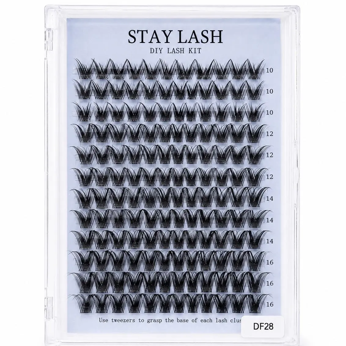DF28 Doll DIY Lash Clusters | Wispy Fluffy Individual Lash Extensions | Reusable Underlash Clusters 10-16mm