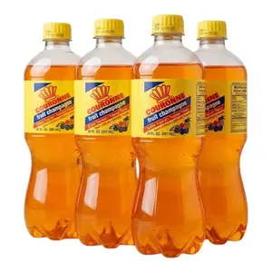 Couronne Fruit Champagne Flavored Fizzy Soda Beverage, Non-Alcoholic, 20 oz Bottles (4-Pack)