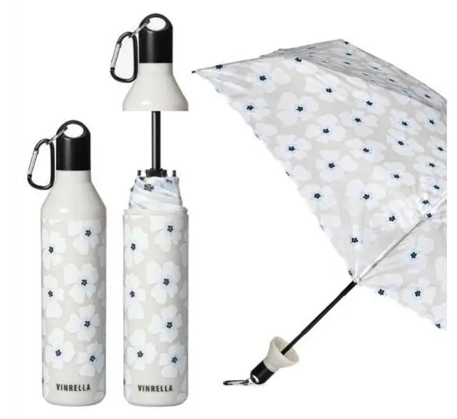 Vinrella Water Bottle Umbrella - Nikki on Grey