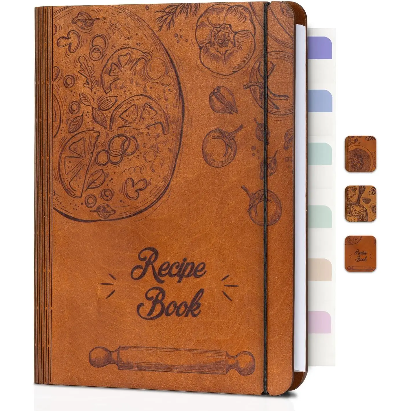 Woodcover Blank Recipe Book to Write in Your Own Recipes, Recipe Binder for Handwritten Recipes, Thoughtful Blank Recipe Book, Recipe Journal , Cook Books Blank, Recipe Holders, Pizza Version