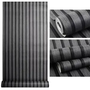 3D Grid Striped Self-Adhesive Wallpaper Roll, Waterproof Moisture-Proof Easy-Installation Contact Paper for New Oriental Restaurant or Living Room Background Wall