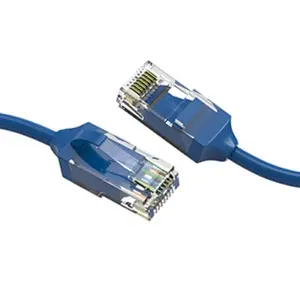 Pack of 10 - CAT6 28AWG Slim Ethernet Network RJ45 Patch Cable - Blue - 10ft