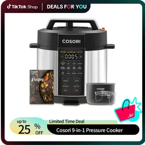 COSORI 9-in-1 6-qt Electric Instant Pressure Cooker - Instant Multi Cooker, 1100W Multifunction Kitchen Appliance with Rice, Sauté, Sous Vide, Sterilizer Modes, Stainless Steel & Aluminium Inner Pot, Safety Features,summerwins