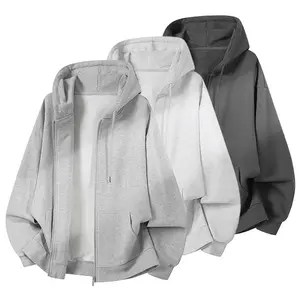 Zip Up Hoodie Vintage Washed Hoodies Streetwear Hooded Sweatshirts Jackets Unisex zip up hoodie， Menswear Soft Casual Stylish Tops Plain Long Sleeve