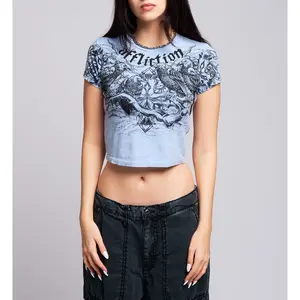 Affliction Women's Baby Tee Superstition