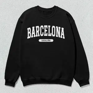 Barcelona Sweatshirt Cataluña Collegiate Crewneck Sweater Unisex