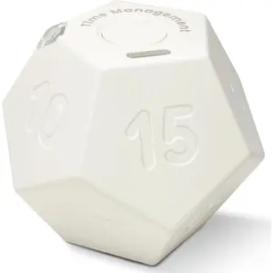 Cube Pomodoro Timer, Rechargeable Small Cute, Timer for  and Classroom, Kitchen, Cooking, Workout & Study Countdown, Time Management Tool (Floral White)