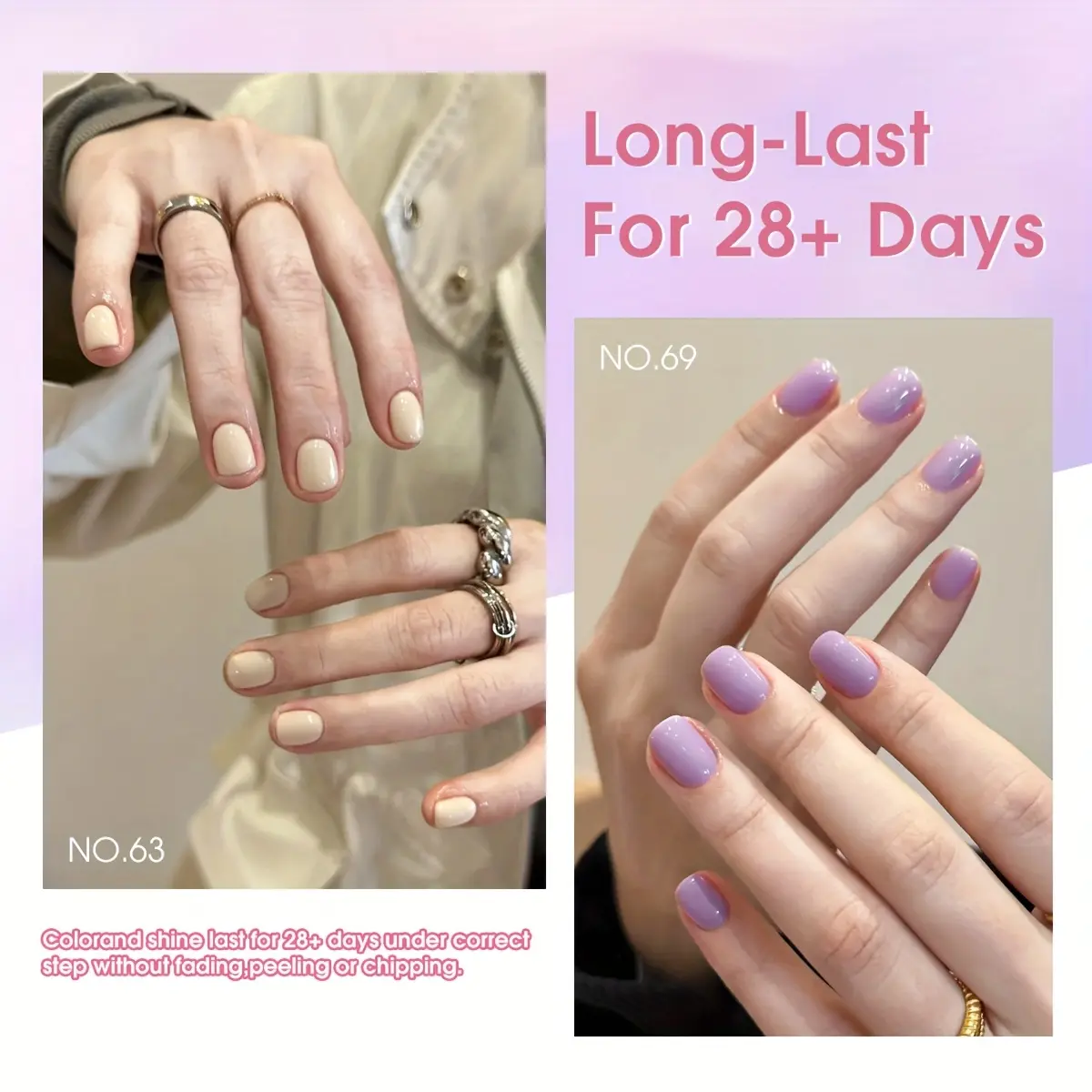 XEIJAYI Square Bottle Gel Nail Polish, 9 Colors — New Trending