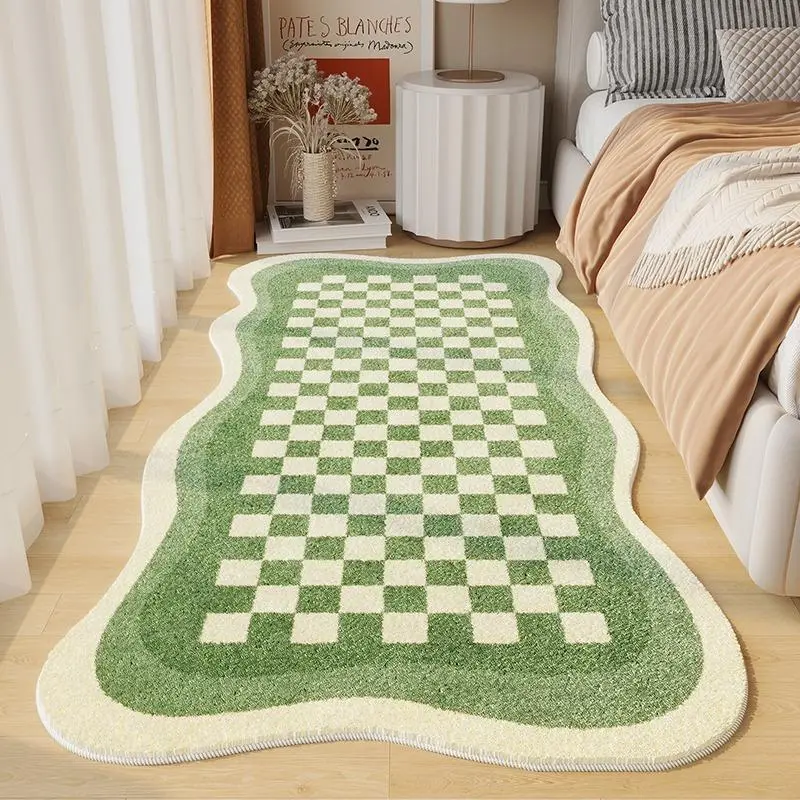Irregular Plaid Pattern Carpet, Checkered Area Rug, Home Decor Rugs, 1 Count Non-slip Soft Floor Mat, Washable Decorative for Home Living Room Bedroom Hotel Dormitory