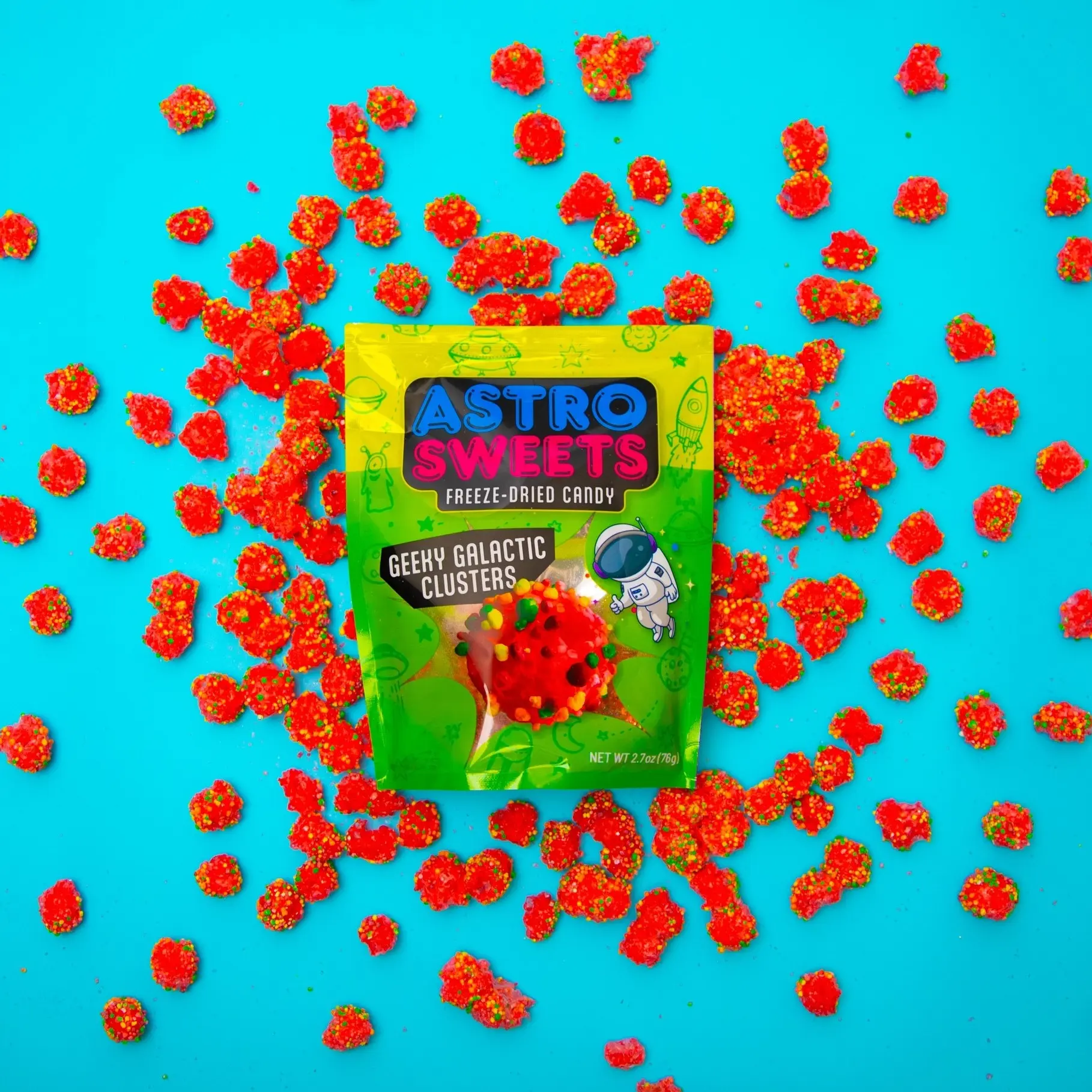 Freeze Dried Geeky Galactic Clusters by Astro Sweets- Puffy, Crunchy Cluster Candy!