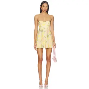 MAJORELLE Maizie Mini Dress in Yellow Multi