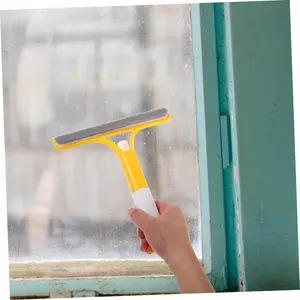 New 3-in-1 Window Cleaning Scraper with Spray Function – Squeegee, Scraper & Brush for Shower Glass, Windows, Mirrors & Doors – All-Purpose Tool