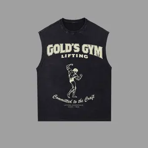 [GoldenIron]  Gold's Gym 'Committed to the Craft' Retro Unisex Washed Tank top, T-Shirt , 100% Heavy Cotton Gold's Gym Workout Hoodie Tee, Men's Sport Outfit, Gym Men's Hoodie T-shirt - Tank Top, Muscle Training Shirt, Gift for man