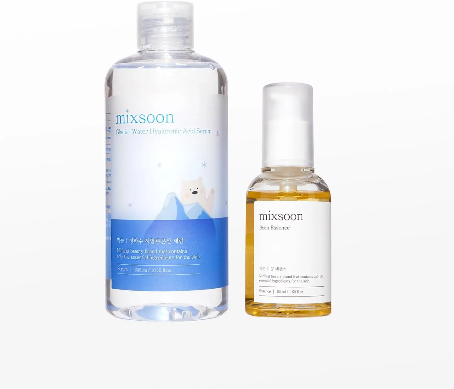 [MIXSOON] Bean Essence 50ml + Glacier Water Hyaluronic Acid Serum 300ml