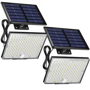 Solar Lights Outdoor Waterproof, Motion Sensor Flood Lights 113 LED Bright Cool White Dusk to Dawn Solar Powered Outdoor Lights for Backyard Porch Garden Patio Garage FathersDayGift