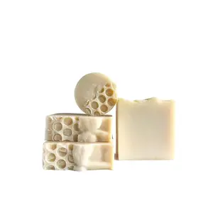 Honey Soap All-Natural Cold Processed Vegan Fragrance Free Handmade Small Batch Soap Hand Cut
