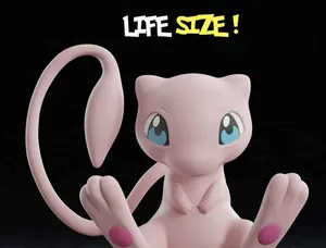 Life Size Full Size 1ft Mew Bust Statue | 3dCurioPrints tail will need glued on