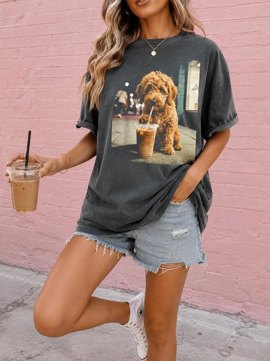 Comfort Colors Funny Beagle Shirt, Coffee Lover Dog Tee, Cute Sunglasses Puppy Graphic Shirt, Trendy Pet Lover T-Shirt