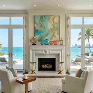 MEDUSA: Calacatta Fireplace Neoclassical Marble Mantel