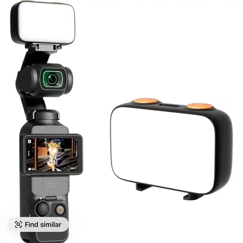 LED Fill Light for DJI OSMO Pocket 3 Camera, 800mAh Rechargeable Portable Vlogging Kit Accessory, 6500K & 3 Adjustable Color Temperatures Levels for Vlog Video Recording & Portable Use
