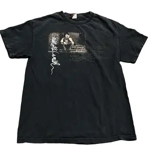 Elliott Smith 2000s Y2K Music Band T-shirt Cotton Fabric smith fan