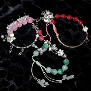 Spring/Summer Theme Bracelet for Girls - Elastic Bracelet with Rich Colors and Cute Silver Design - Perfect Birthday Gift for Girlfriend