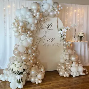 237 Ivory Pearl Latex Balloons with Pearl Decor, Perfect for Birthday Parties, Weddings, Graduations, Home Decoration, Photo Backdrop
