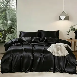 Silk-Like Bedding Set, Soft Polyester Material, Modern Luxury Bedroom Linen Set Includes 1*Duvet Cover Without Comforter Insert and 2* Pillowcases Without Pillow Insert, Suitable for Bedrooms and Guest Rooms