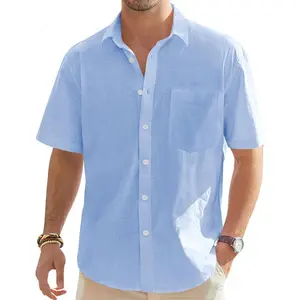 Linen Shirt, Men's Shirt, Short Sleeve Linen Shirt, Casual Shirt, Business Shirt, Summer, Casual, Regular Fit Shirt