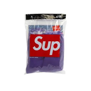 Supreme Hanes Crew Socks (4 Pack) Purple (unisex) by StockX