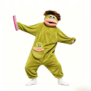 Big Mouth Monster Onesie with Large Comb, Oversized Plush Fleece Wearable Blanket Hoodie for Adults, Soft Cozy One Piece Loungewear Pajamas, Halloween Costume & Father’s Day Gift One Size Deals For You