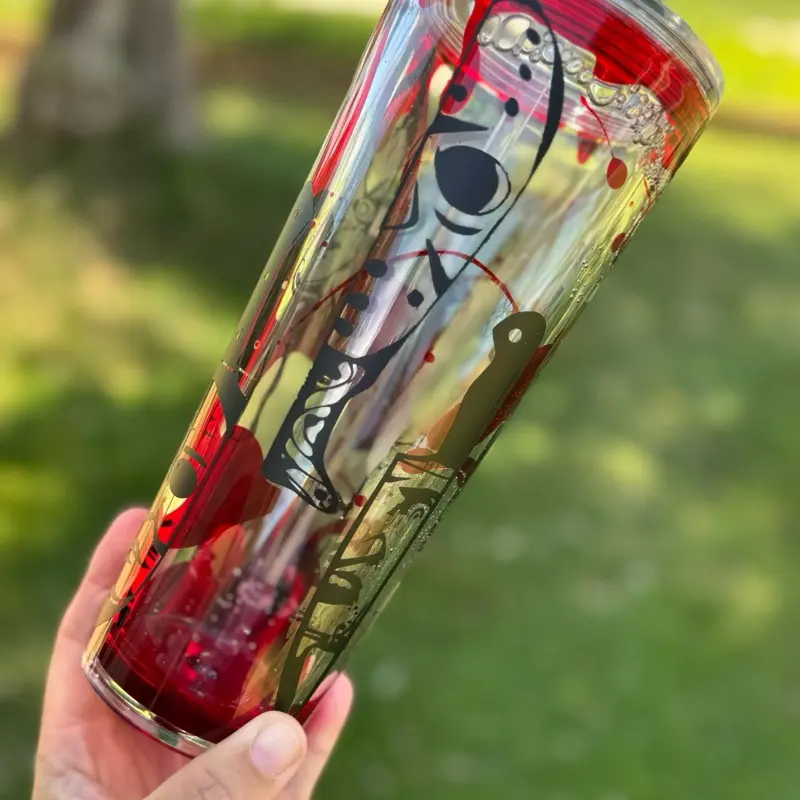 Horror Tumbler Handmade Acrylic 24 Ounce tumblers