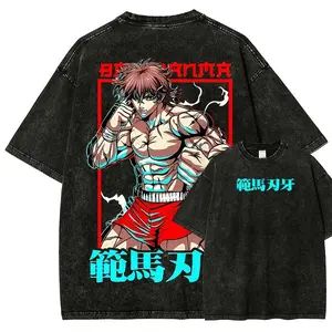 Baki hanma Unisex Fit Washed T-Shirt5