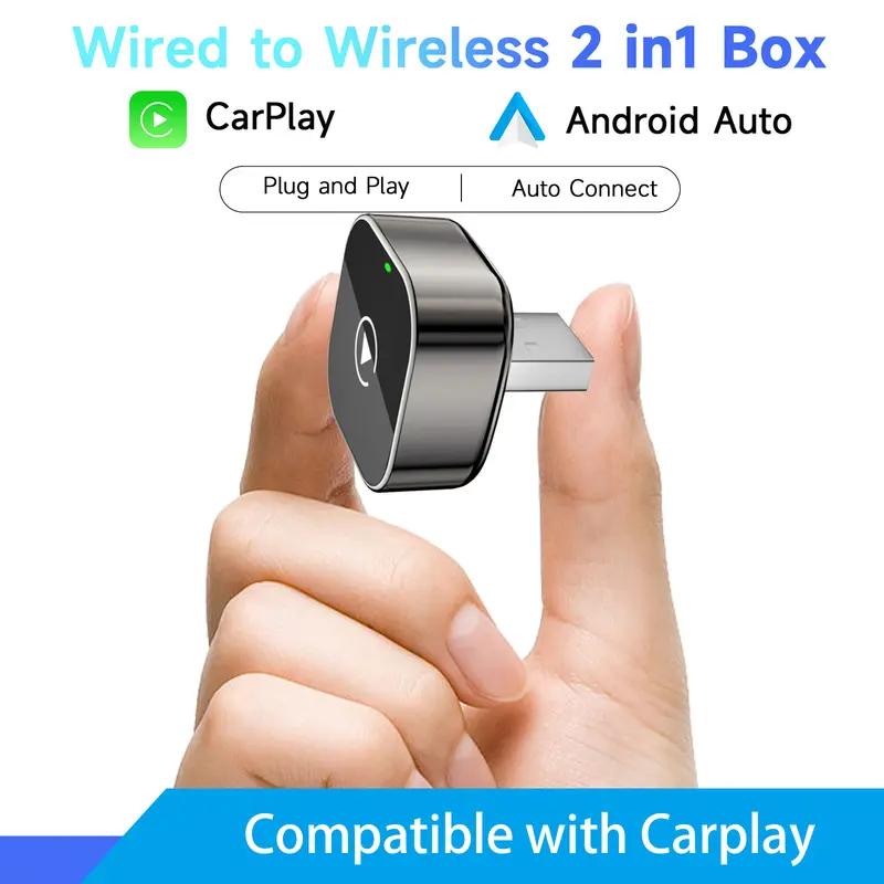 2026 Latest Upgrade Wireless carplayAdapter for iPhone/Android Auto- Fast Connection,NoLatency,Hands-Free Call wireless adapter Mini USB Designfor Cars with Wired CarPlay Plug and Play Easy Use.pleasemake sure the car has wired CarPlay