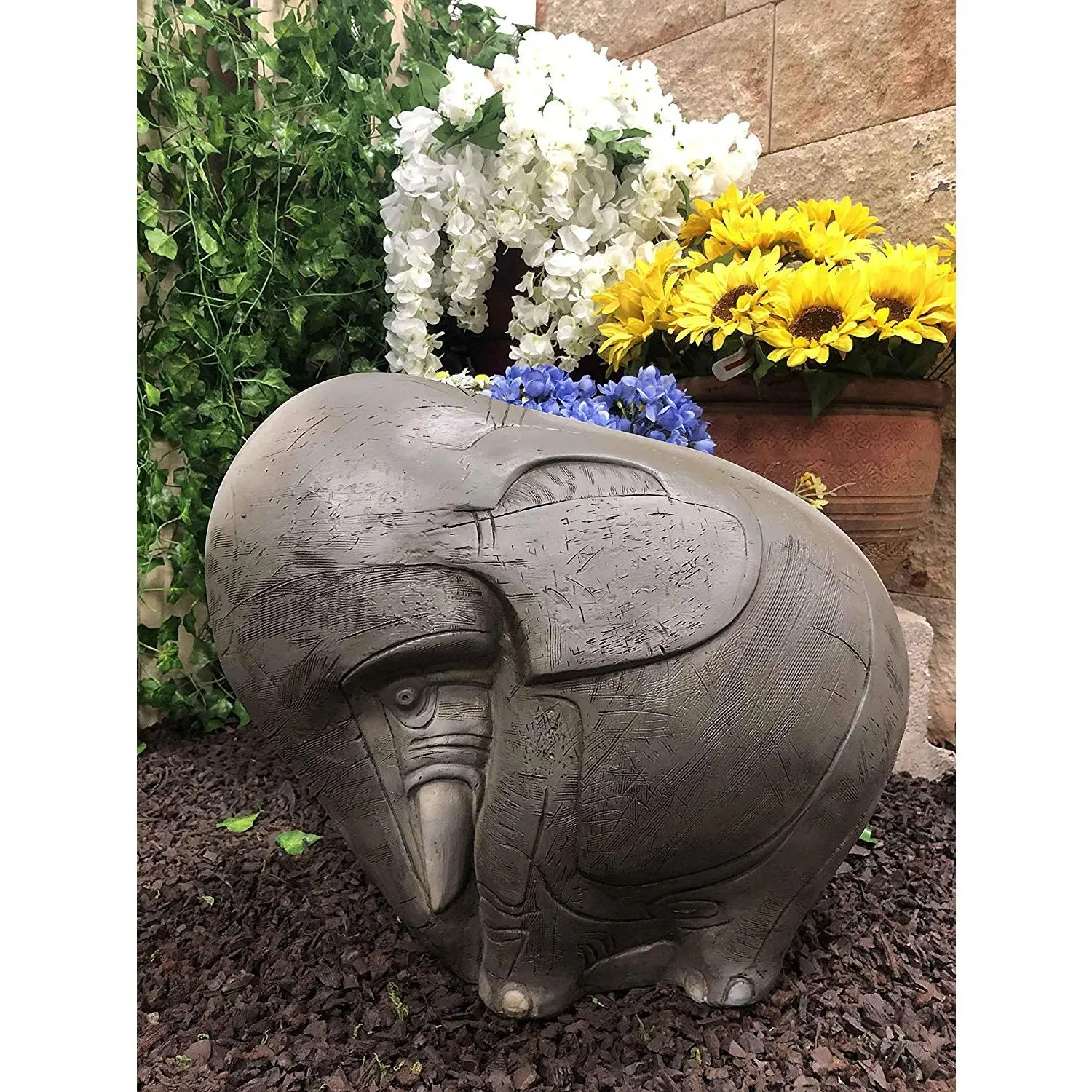 Ebros Gift Large 19" Long Pachyderm 1951 Elephant Statue Reproduction by Viktor Schreckengost Elephants Replica Sculpture Cleveland Museum of Art Home Decor Gallery Quality Centerpiece Decorative
