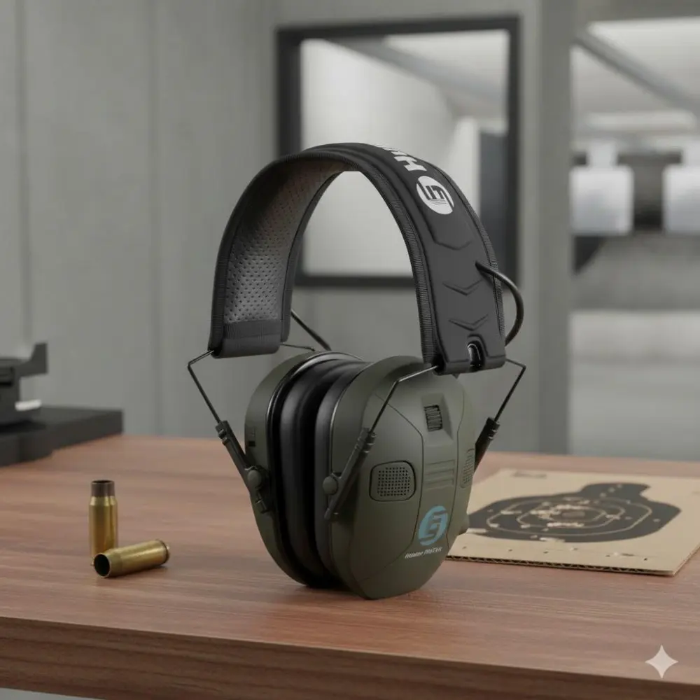 Advanced Active Noise Cancelling Tactical Headset for Shooting, Hunting, and Industrial Work. Sweat-Resistant, Durable Design with Comfortable Memory Foam Ear Cushions. Ideal for Travel and High-Noise Environments.