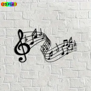 1pc Musical Note Metal Wall Art,Elegant Musical Note Statue Mural, Ideal Gift for Christmas, New Year, Music Decor Enthusiasts, Rust-Resistant Metal Wall Decor Wall Sculptures,  Stylish Home & Outdoor Ornament