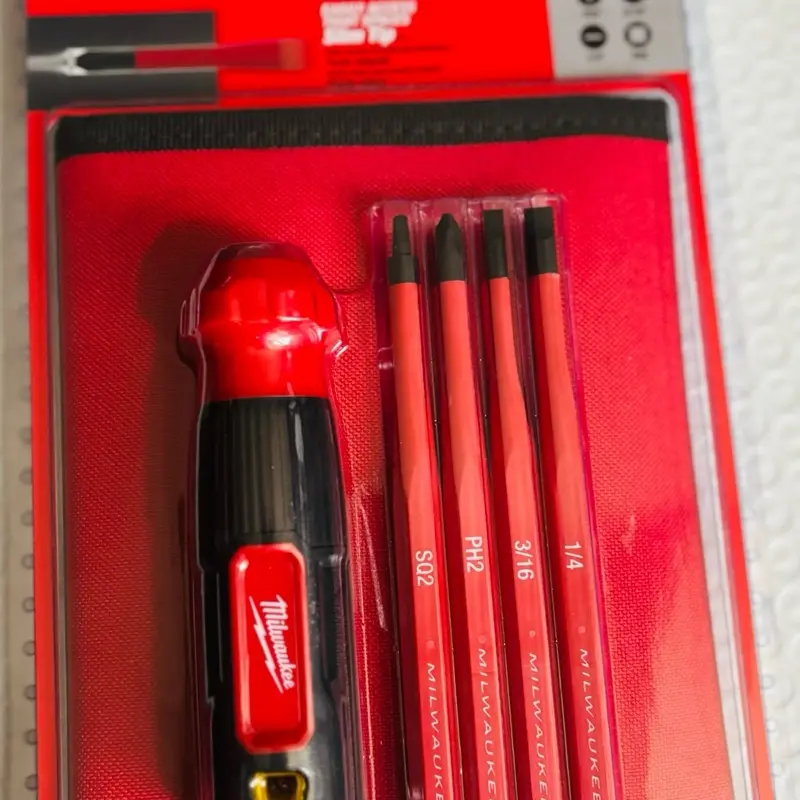 4-in-1 Multi-Bit 1000V Insulated Screwdriver, Slim Tip Design, Electric Screwdriver Accessory for Tools & Hardware Use
