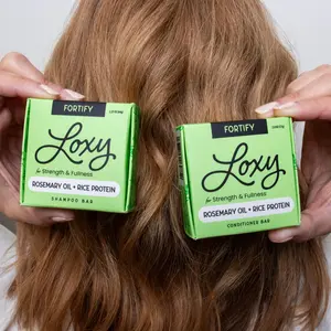 Fortify: Shampoo Bar & Conditioner Bar for Strength and Fullness with Rosemary Oil & Rice Protein
