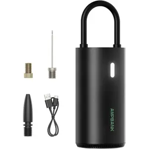 Tire Inflator Portable Air Compressor, AMPBANK AT004 Smart Air Pump for Car Tires, Auto Tire Inflator 150PSI with Pressure Gauge & LED Screen, 2X Faster Air Compressor for Car, Motorcycle, Bike, Ball