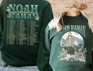 Vintage Stick Season 2023 T-Shirt, 2 SIDES Noah Kahan Sweatshirt, Country Music, Noah Kahan Tour, Noah Kahan Stick Season Hoodie