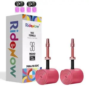 Ridenow Tpu Ultra-Light Inner Tube 700C X 18-32C, Weight 36g, Includes 45mm/65mm/85mm Presta Valve Stems, Detachable Brass Core