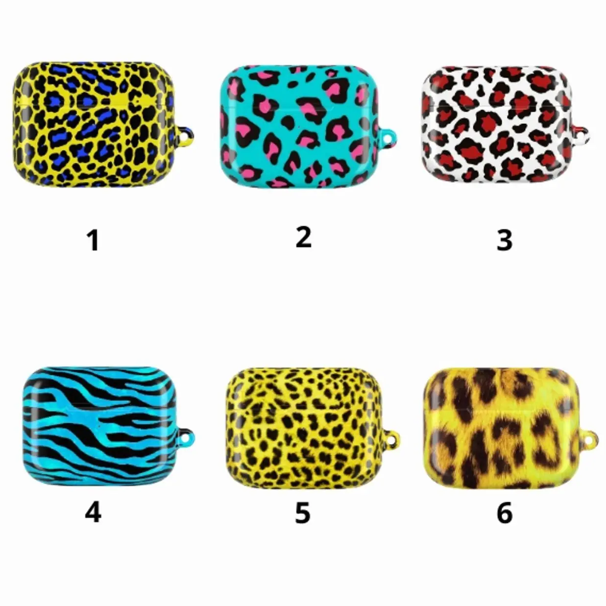 Vintage Animal Print AirPods Case, Neon Cheetah Tiger Skin AirPods Case Cover For AirPods 1 2 3 4 & Pro Gen 1 2 3  B0DTJU